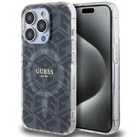 Oryginalne Etui GUESS Hardcase GUHMP15LHGCUSTGK do iPhone 15 Pro (Kompatybilny z Magsafe / IML GCUBE / czarny)