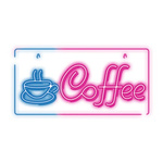 Neon PLEXI LED COFFEE niebieski róż NNE11 Neolia