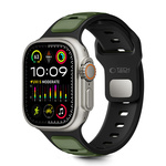 TECH-PROTECT ICONBAND LINE APPLE WATCH 8 / 9 / 10 / 11 / SE / ULTRA (44 / 45 / 46 / 49 MM) BLACK/GREEN