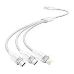 Kabel USB 2.0 A do 3w1 6A Vention CTRWG 1.5M (biały)