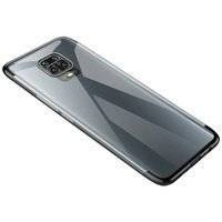 Clear Color case żelowy pokrowiec etui z metaliczną ramką Motorola Moto G9 Play czarny