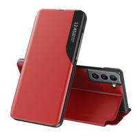 Eco Leather View Case elegancki futerał etui z klapką i funkcją podstawki Samsung Galaxy S22 czerwony