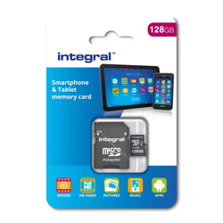 Integral karta pamięci 128GB microSDXC kl. 10 UHS-I U1 + adapter