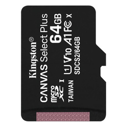 Kingston karta pamięci 64GB microSDHC Canvas Select Plus kl. 10 UHS-I 100 MB/s