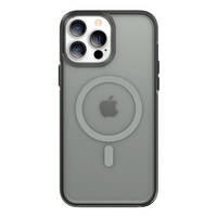 Kingxbar PQY Fluorescence Series magnetyczne etui do iPhone 13 obudowa pokrowiec czarny (kompatybilne z MagSafe)