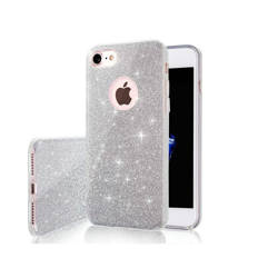 Nakładka Glitter 3in1 do iPhone 7 / 8 / SE 2020 srebrna