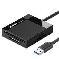 Ugreen czytnik kart pamięci USB 3.0 SD / micro SD / CF / MS czarny (CR125 30333)