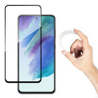 Wozinsky Full Cover Flexi Nano folia szklana szkło hartowane z ramką Samsung Galaxy S21 FE czarny