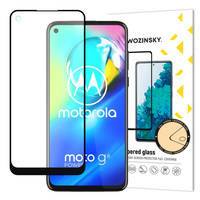 Wozinsky super wytrzymałe szkło hartowane Full Glue na cały ekran z ramką Case Friendly Motorola Moto G8 Power / Moto G Pro czarny