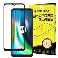 Wozinsky super wytrzymałe szkło hartowane Full Glue na cały ekran z ramką Case Friendly Motorola Moto G9 Play / Moto E7 Plus czarny