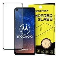 Wozinsky super wytrzymałe szkło hartowane Full Glue na cały ekran z ramką Case Friendly Motorola One Action / Motorola One Vision czarny