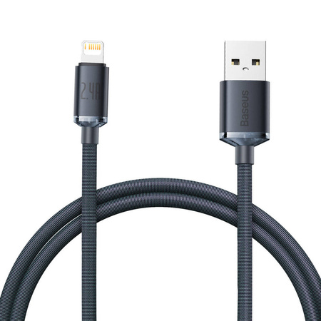Baseus Crystal Shine Series Fast Charging Data Cable USB to iP 2.4A 1.2m Black
