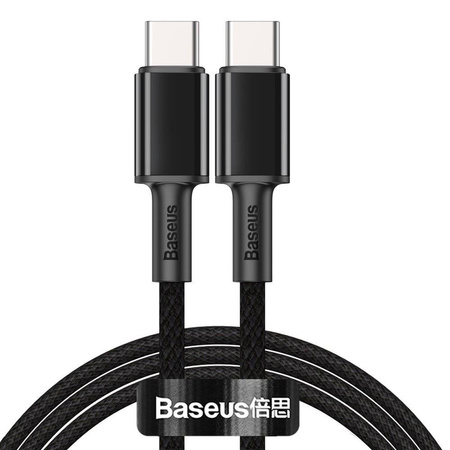 Baseus kabel USB Typ C - USB Typ C szybkie ładowanie Power Delivery Quick Charge 100 W 5 A 1 m czarny (CATGD-01)