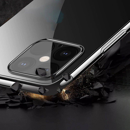 Clear Color case żelowy pokrowiec etui z metaliczną ramką Samsung Galaxy S21+ 5G (S21 Plus 5G) czarny