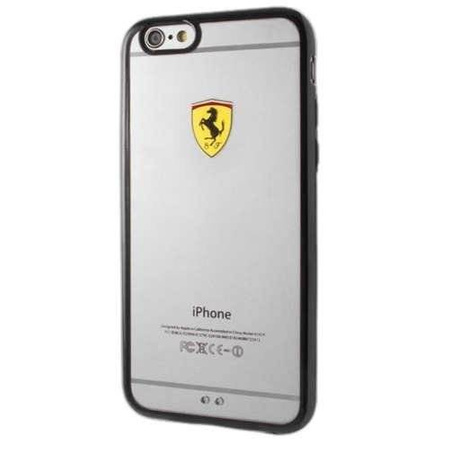 Ferrari Hardcase FEHCP6LBK iPhone 6/6S Plus racing shield transparent black