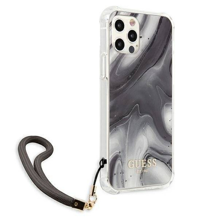 Guess GUHCP12LKSMAGR iPhone 12 Pro Max 6,7" szary/grey hardcase Marble Collection