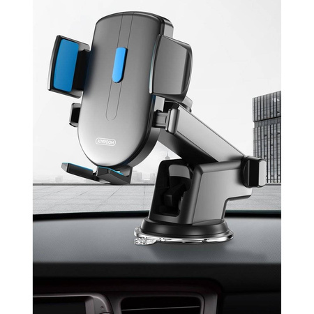 Joyroom samochodowy uchwyt na telefon z teleskopowym wysuwanym ramieniem na deskę rozdzielczą i szybę czarny (JR-OK3)