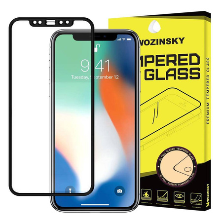 Wozinsky super wytrzymałe szkło hartowane Full Glue na cały ekran z ramką Case Friendly Apple iPhone 11 Pro Max / iPhone XS Max czarny