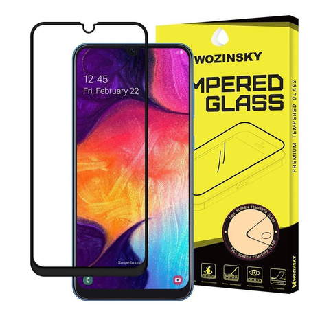 Wozinsky super wytrzymałe szkło hartowane Full Glue na cały ekran z ramką Case Friendly Samsung Galaxy A40 czarny