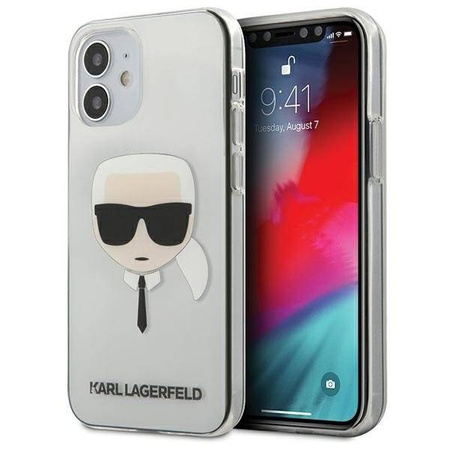 Karl Lagerfeld KLHCP12SKTR iPhone 12 mini hardcase Transparent Karl`s Head
